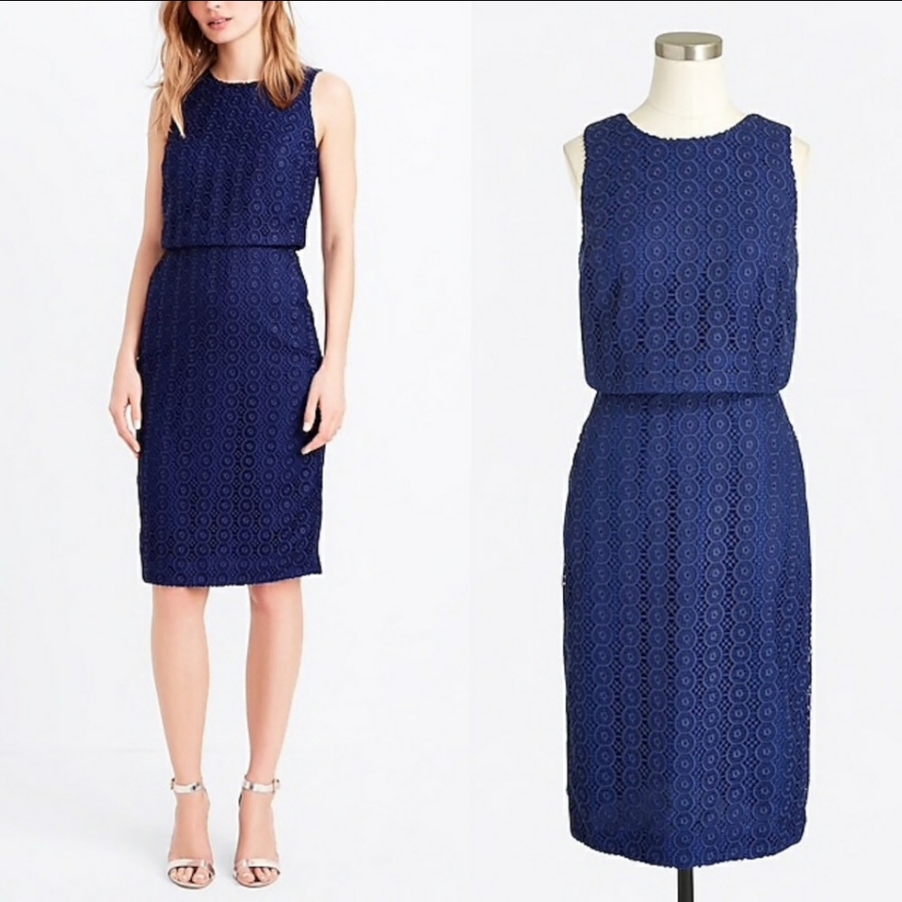 New J Crew Tiered Eyelet Dress; Crochet; S…